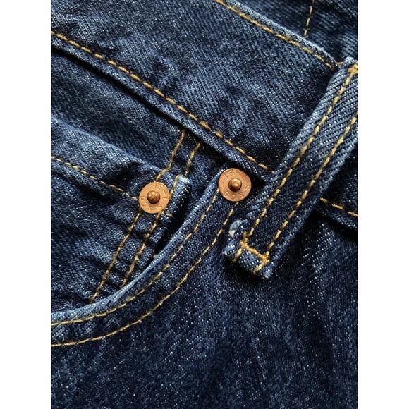 LEVI’S 501 Button-Fly Straight Leg Dark Wash Jeans sz 36x30 (Actual 36x29) - Picture 5 of 13